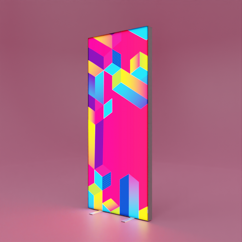 PIXLIP POP Lightbox mit Textildruck im pinkem Raum