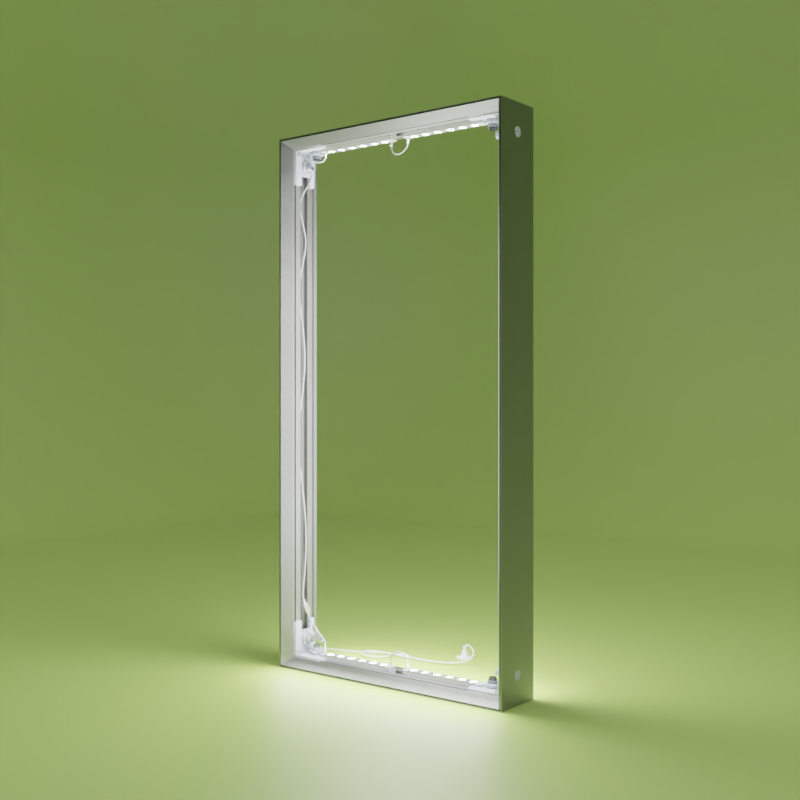 PIXLIP EXPO Lightbox ohne Textildruck im grünem Raum