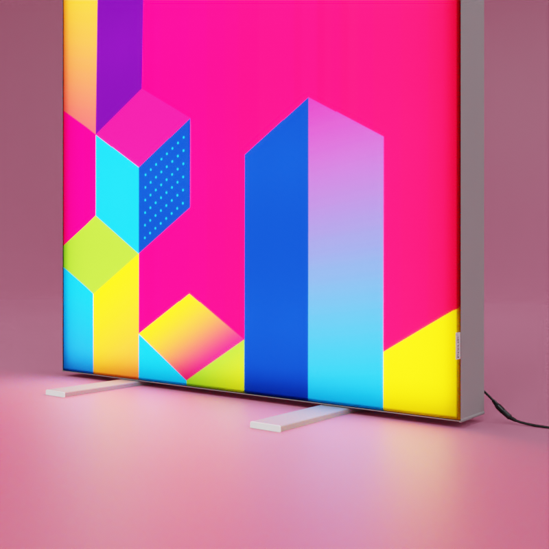 PIXLIP POP Lightbox mit Textildruck, untere Hälfte, im pinkem Raum