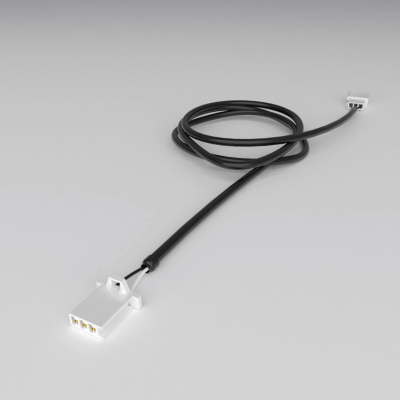 LED Kabel 150cm auf weißem Hintergrund