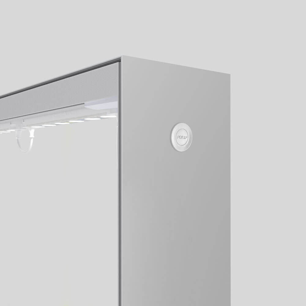 PX Lightbox obere Ecke ohne Textildruck auf weißem Hintergrund