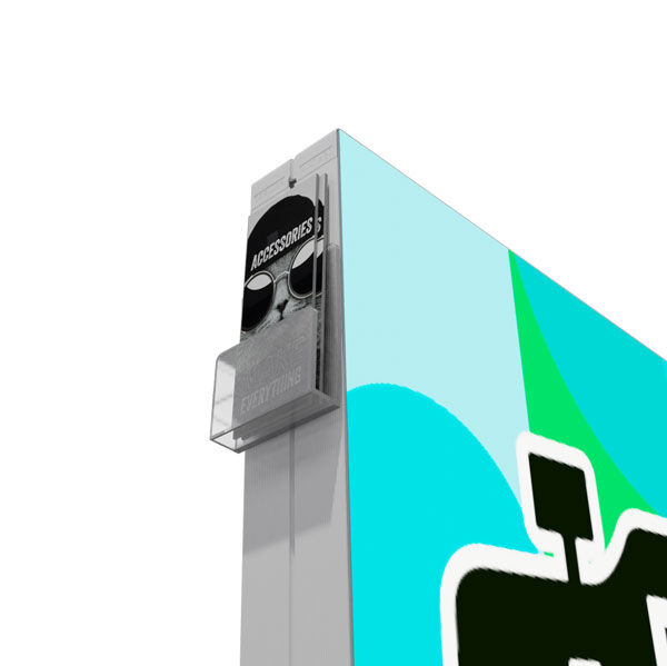 Pixlip GO Lightbox obere Ecke mit Prospekthalter